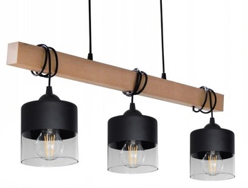LAMPA WISZĄCA SUFITOWA ŻYRANDOL PLAFON 015-3CS LOFT KUCHNIA STÓŁ SALON LED