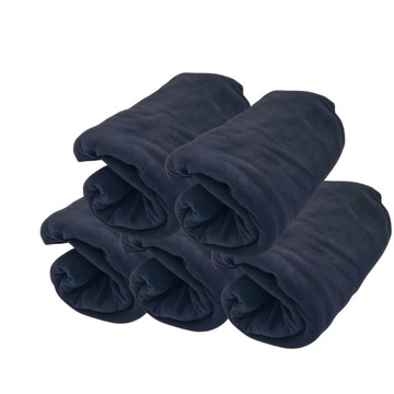 Koc polarowy 150x200 polski producent - zestaw 5 sztuk - czarne