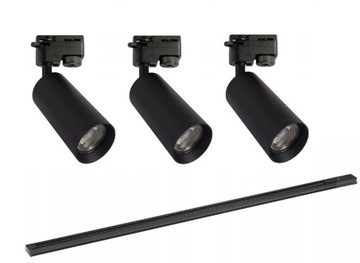 ZESTAW SZYNOPRZEWÓD SZYNA 1,5M + 3 LAMPY GU10