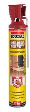 SOUDAL PIANKA PIANA MONTAŻOWA NISKOPRĘŻNA + WĘŻYK