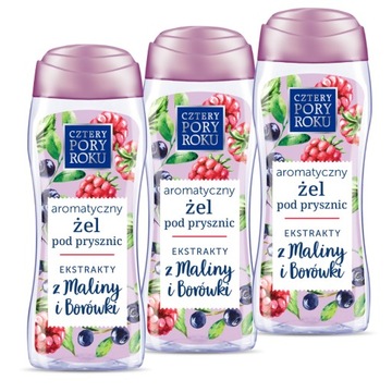 4 PORY ROKU Żel pod prysznic MALINA I BORÓWKA300ml