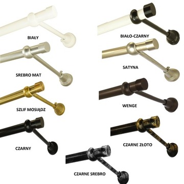 Металлический карниз BASIC, диаметр 19, одинарный, 110 см