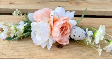 Корзина Пасхальная плетеная корзина для Свенконки с цветочным декором