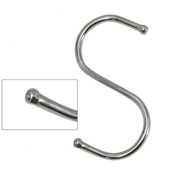 ПОДВЕСНОЙ КРЮЧОК S-ТИПА ДЛЯ РЕШЕТКИ. ХРОМИРОВАННЫЕ КРЮЧКИ ДЛЯ ПОДВЕСОК 2 шт.