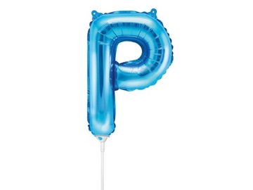 BALON FOLIOWY LITERA P NIEBIESKI 14'' 35cm