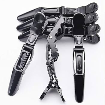 Заколки парикмахерские SHARKS 5 шт Пряжки Зажимы чёрные «крокодил»