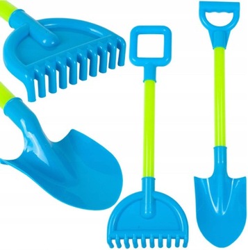 ЛОПАТА И ГРАБЛИ ДЛЯ ПЛЯЖНОЙ ПЕСОЧНИЦЫ 44 см