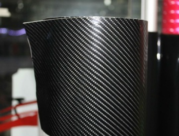 2x УГЛЕРОДНАЯ ФОЛЬГА 5D ЧЕРНЫЙ ШПОН 150x50 КАРБОН