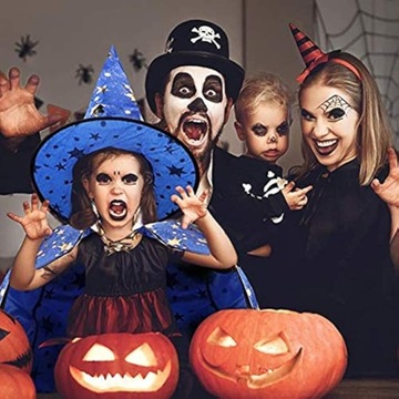 STRÓJ CZARODZIEJA CZAROWNICA CZARODZIEJ MAGIK PRZEBRANIE PELERYNA ZESTAW NB