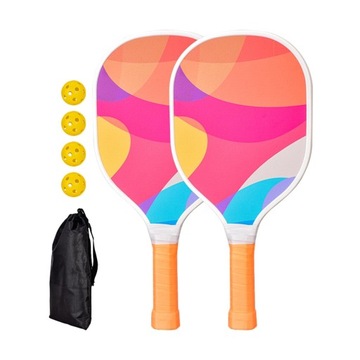 Wiosła Pickleball 4 Pickleballs Rakiety Pickleball Comfort Grip Style F