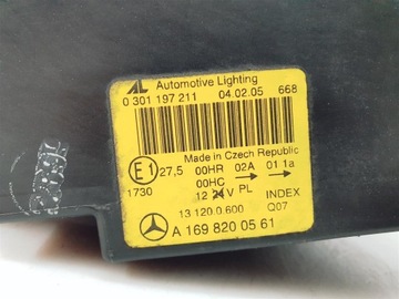 MERCEDES A TŘÍDA W169 04R+ LEVÝ SVĚTLO PŘEDNÍ ČOČKA ORIG EU !!!