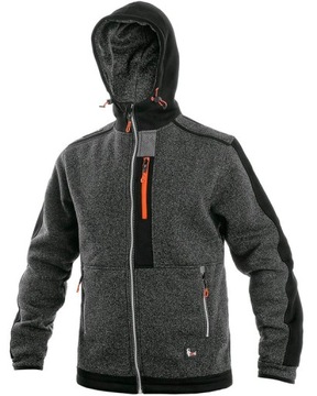 Kurtka Polarowa Robocza z Kapturem INDIANAPOLIS Odblaski XXL