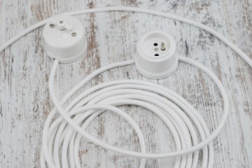 Белый хлопковый трос с натуральной оплеткой-пауком своими руками.