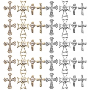 Charms Biżuteria do Paznokci Krzyż Charms