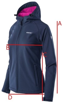 KURTKA PRZEJŚCIOWA DAMSKA PRZECIWDESZCZOWA SOFTSHELL HI-TEC NETI KAPTUR S
