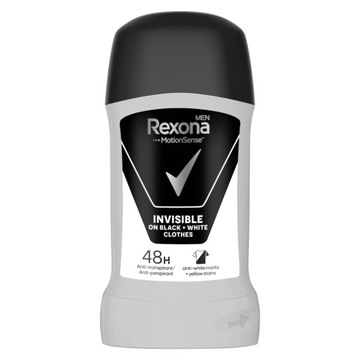 REXONA MEN Невидимый черно-белый стик-антиперспирант для одежды 3x50 мл