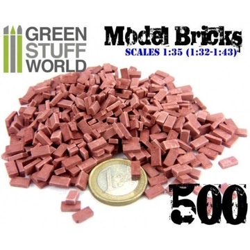GSW 9206 MODEL BRICKS - RED x 500pcs (cegły do dioram)