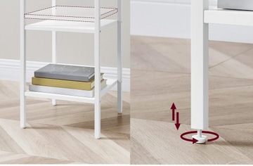 СКАНДИНАВСКИЙ МЕТАЛЛИЧЕСКИЙ СТОЛ-ЛОФТ-ШКАФ С ЯЩИКОМ И ПОЛКАМИ