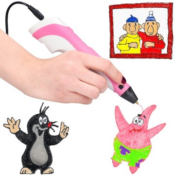3D-ПРИНТЕР 3D PEN 2 ПОКОЛЕНИЯ 2023 ГОДА + 100M РОЗОВЫЙ ЗАПИСЬ XTECH