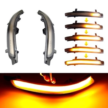 Kierunkowskazy LED SKODA OCTAVIA MK2 Superb dynamiczne dymione lusterko