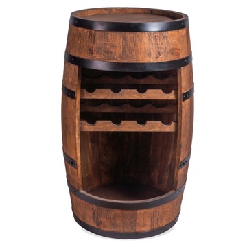 Drewniany barek na wino - Barek z beczki - minibar