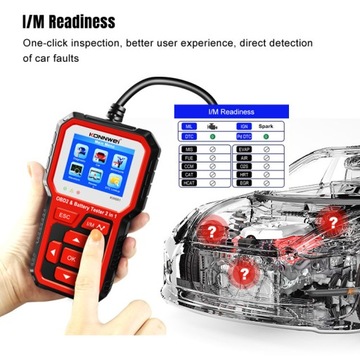 Skaner diagnostyczny KW681 tester baterii Konnwei
