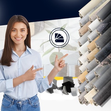 LISTWA Przyblatowa Kuchenna do Blatu PCV 23mm ANDROMEDA 3m + 15 Wkrętów