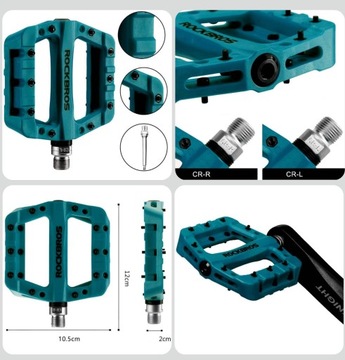 ЛЕГКИЕ ПЕДАЛИ MTB ПЛАТФОРМА ROCKRBOS СИНИЙ нейлон