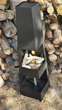 Угловой садовый биокамин FOREST, отдельно стоящий XL