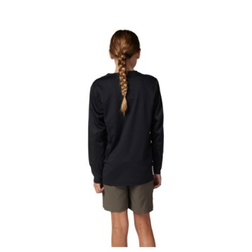 ЧЕРНЫЙ ВЕЛОСИПЕДНЫЙ ДЖЕРСИ FOX JUNIOR DEFEND YL С ДЛИННЫМ РУКАВОМ