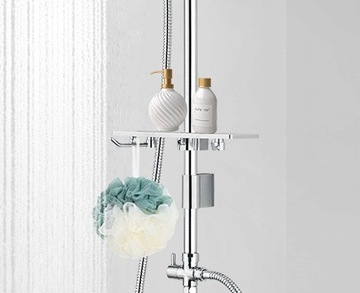 ПОЛЬША VALVEX смеситель для душа + душевой набор RAIN SHOWER с ПОЛОЧКОЙ