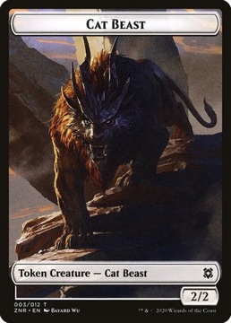 Magic: The Gathering Cat Beast Token (ZNR 003)