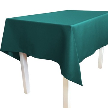 Obrus jednokolorowy mat zieleń butelkowa 130x260