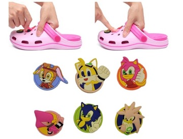 PRZYPINKI PIN ozdoby DO BUTÓW typu KROKS CROCS sonic w2 6szt