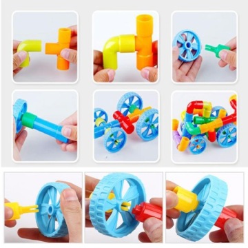 РАЗНОЦВЕТНЫЕ СТРОИТЕЛЬНЫЕ БЛОКИ ТРУБОПРОВОД 340шт.