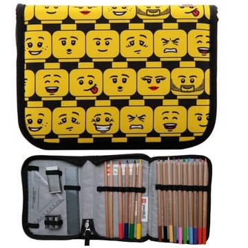 PIÓRNIK SZKOLNY LEGO ROZKŁADANY Z WYPOSAŻENIEM LEGO Deluxe Minifigure Heads