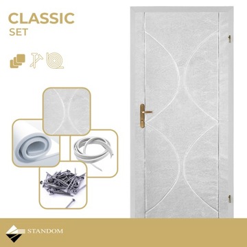 ОБИВКА ДВЕРИ 80/90 ПОЛУЛУНЫ - ДУБ БЕЛЫЙ