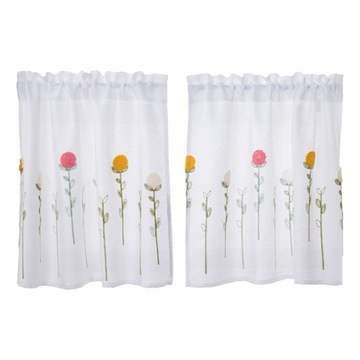 Карманные шторы с карнизом, белые шторы, удобные полуцветки, 74см x 61см