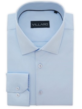 Błękitna koszula z długim rękawem 008 164-170 / 42-Slim