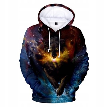 BLUZA 3D WILK WSZYSTKIE ROZMIARY WILKOR WZORY NOWA