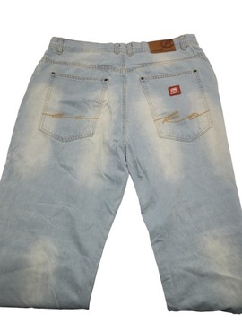 ecko jeansy męskie szerokie baggy fit jasne r. 38/34