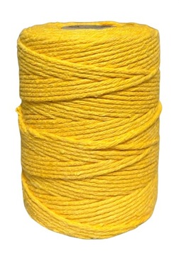 Sznurek Bawełniany do Makramy Żółty 150m 2mm