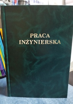 Wydruk i Oprawa Praca Inżynierska Zielony dym Napis Złoty