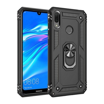 ETUI PANCERNE ARMOR RING DO HUAWEI Y7 2019 + SZKŁO