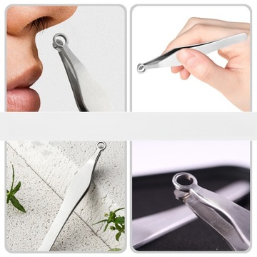 ИНСТРУМЕНТ ДЛЯ ЛИЦА ИЗ НЕРЖАВЕЮЩЕЙ СТАЛИ МЕТАЛЛИЧЕСКИЙ ЗАЖИМ ДЛЯ ВОЛОС В НОСЕ