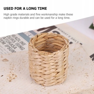 Украшение стола из соломенного кольца для еды