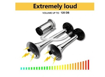 Гудок, звуковой сигнал, фанфары для мотоцикла, автомобиля, хром