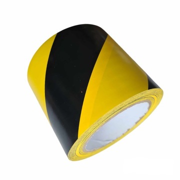 Samoprzylepna taśma BHP ŻÓŁTO CZARNA OZNACZENIOWA MOCNA GRUBA 50mm x 33m