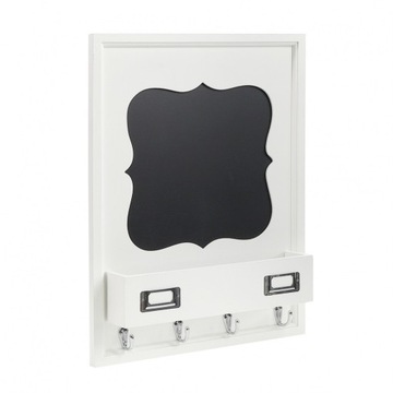 Wiszący biały organizer ścienny tablica memo kreda