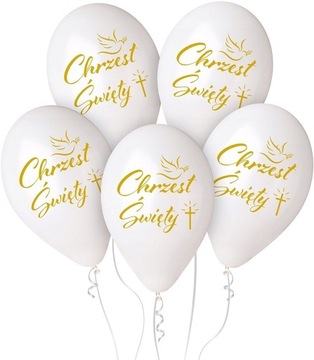 Balony Chrzest Święty Chrzciny 33 cm 5 szt.